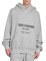 Oversized Distressed Logo Hoodie