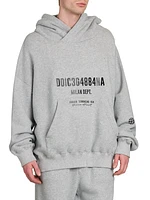 Oversized Distressed Logo Hoodie