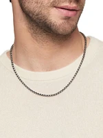 Box Chain Necklace with Grey Titanium