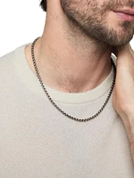 Box Chain Necklace with Grey Titanium