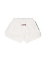 Little Girl's & Iscream x Theme Love Tennis Racket Embroidered Shorts