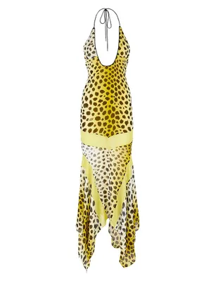 Saskia Cheetah-Print Midi-Dress