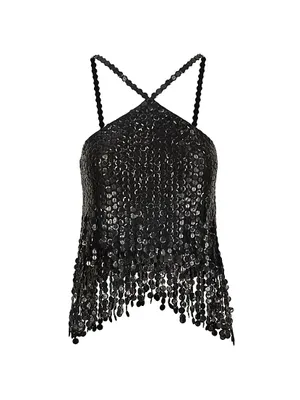 Crisscross Sequin Fringe Tank