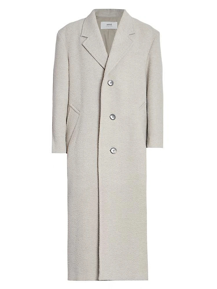 Wool-Blend Oversized Coat