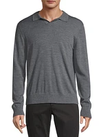 Merino Long-Sleeve Polo Shirt