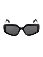 Design7 55MM Geometric Sunglasses