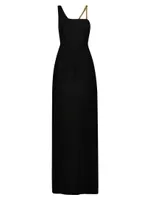 Chain Strap Sheath Maxi Dress