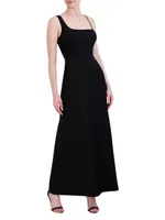 Chain Strap Sheath Maxi Dress