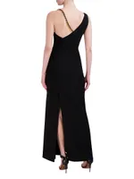 Chain Strap Sheath Maxi Dress