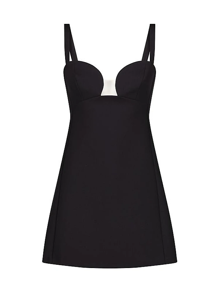 Cut-Out Crepe Minidress