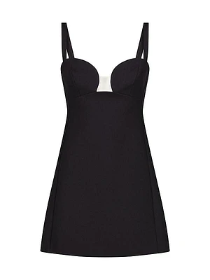 Cut-Out Crepe Minidress