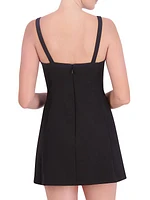 Cut-Out Crepe Minidress