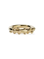 Neptune Anemone Textured 23K Gold-Plated Ring