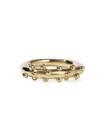 Neptune Anemone Textured 23K Gold-Plated Ring