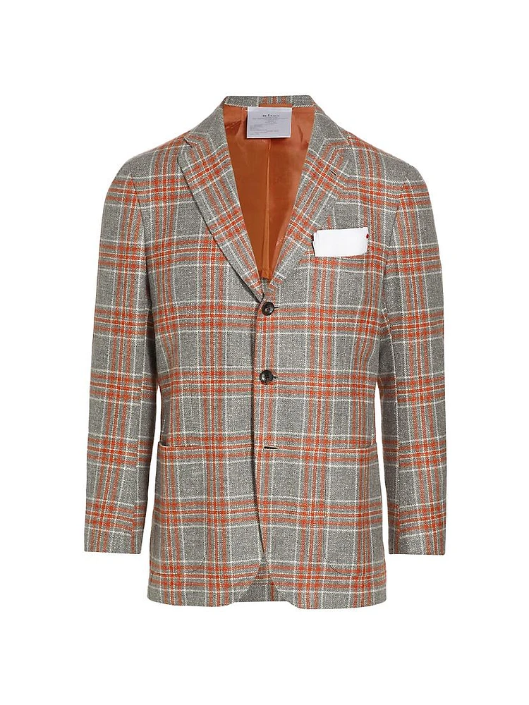 Plaid Cashmere-Blend Sportcoat