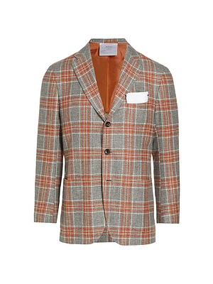 Plaid Cashmere-Blend Sportcoat