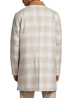 Plaid Reversible Cashmere-Blend Rain Coat