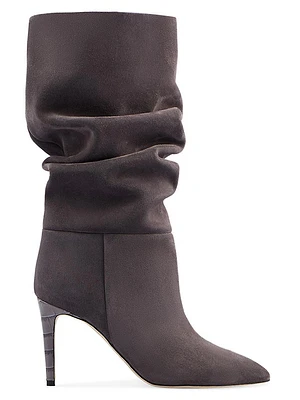 Slouchy Suede Stiletto Boots