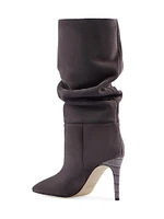 Slouchy Suede Stiletto Boots