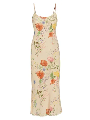 Emerick Floral Slip Midi-Dress