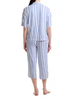 Capri Striped Two-Piece Pajama Set