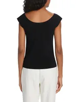 The Zoe Twist-Front Knit Top