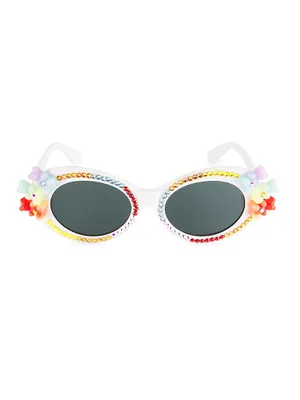 ​Girl's Gummy Bear Rhinestone Embellishments Sunglasses