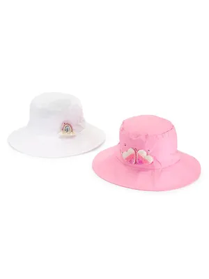 Girl's 2-Pack Bucket Hat Set