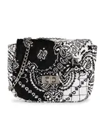 Girl's Paisley Flag Bag & Crystal Embellishments Headband Set