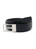 Leather T Logo Belt