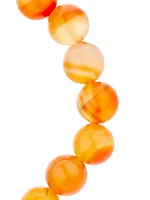 Organic Gems Peach Baroque Pearl & Carnelian Beaded Stretch Bracelet
