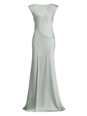 Joanna Satin Cowl-Back Gown