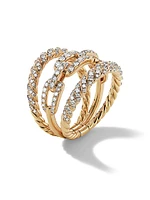 Stax 18K Yellow Gold & Diamond Three-Row Ring