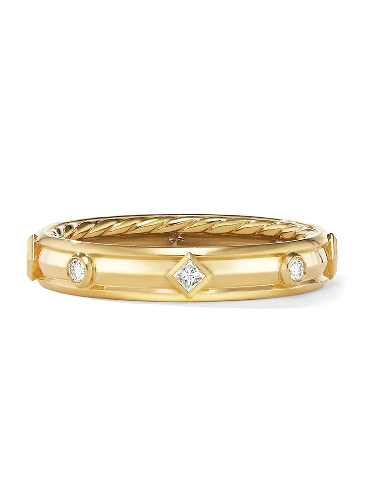 Modern Renaissance Ring 18K Yellow Gold With Diamonds