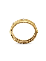 Modern Renaissance Ring 18K Yellow Gold With Diamonds