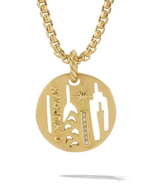 DY Elements City Pendant In 18K Yellow Gold With Diamonds