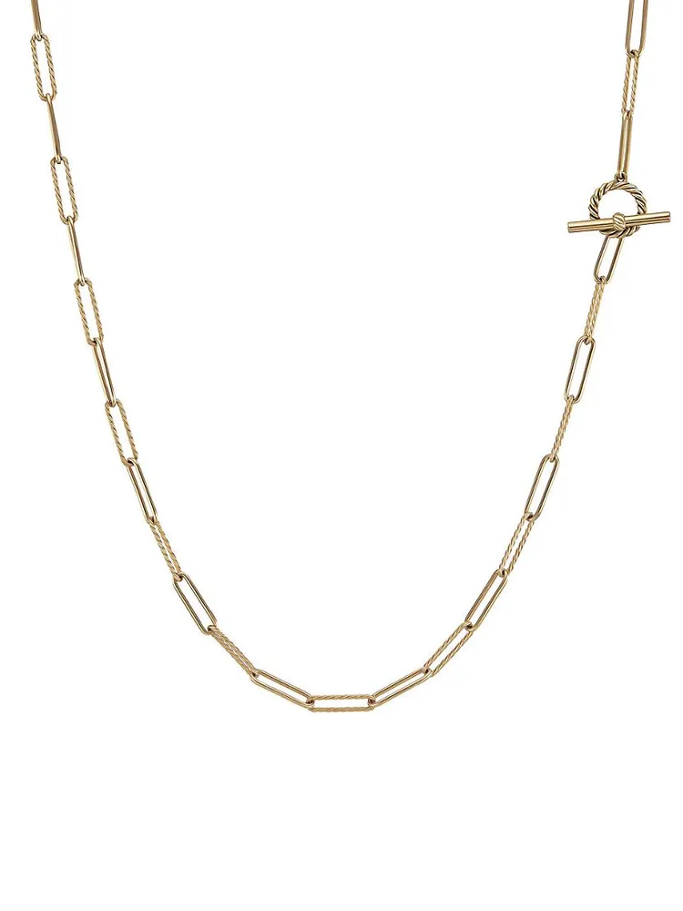 DY Madison Elongated Chain Necklace 18K Yellow Gold