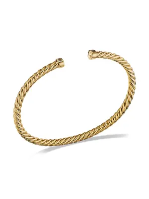 Spiral Cable 18K Yellow Gold Cuff Bracelet