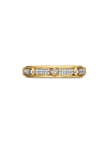 Modern Renaissance Ring 18K Yellow Gold With Full Pavé Diamonds