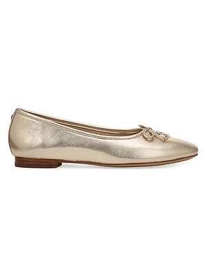 Meadow Metallic Leather Ballet Flats