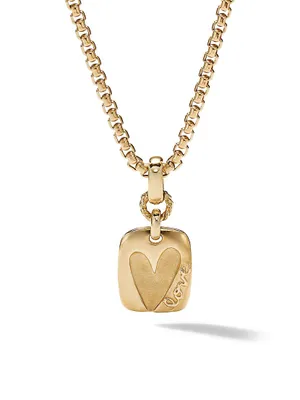 18K Yellow Gold Heart Amulet