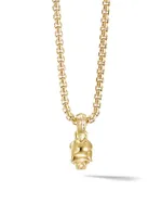 Amulets 18K Yellow Gold & Pavé Diamonds Skull Charm