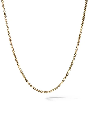 Baby Box Chain Necklace in 18K Yellow Gold/1.7mm
