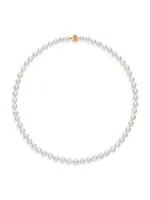 Birks 18K Yellow Gold & Akoya Pearls Necklace