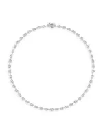 14K White Gold & 15.30 TCW Diamond Tennis Necklace