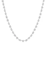 14K White Gold & 15.30 TCW Diamond Tennis Necklace