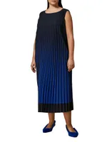 Danzare Pleated Maxi Shift Dress