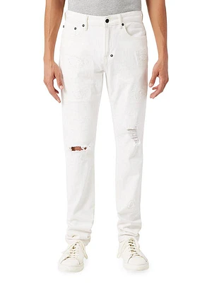 Distressed Slim-Fit Jeans