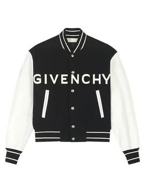 Varsity Jacket Wool and Leather