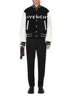 Varsity Jacket Wool and Leather